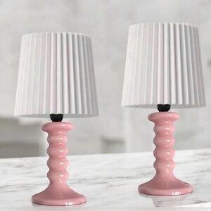 2!!!! ROOM ESSENTIALS NWT Mini stick lamps -pink -6.5”